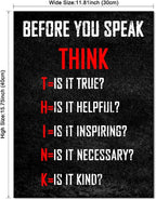 Pyradecor Motivational Think Before You Speak Classroom Positive Quotes - Image 7