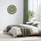HZDHCLH Wall Clock 12 Inch Silent Non Ticking Wood Battery Operated Green - Image 8