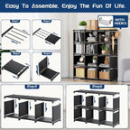 Mavivegue Book Shelf, 12 Cube Storage Organizer, DIY Bookcase, Metal Cube - Image 7