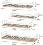 Amaoot Floating Shelves for Wall Set of 4, Different Sizes Mounted Wood - Image 2
