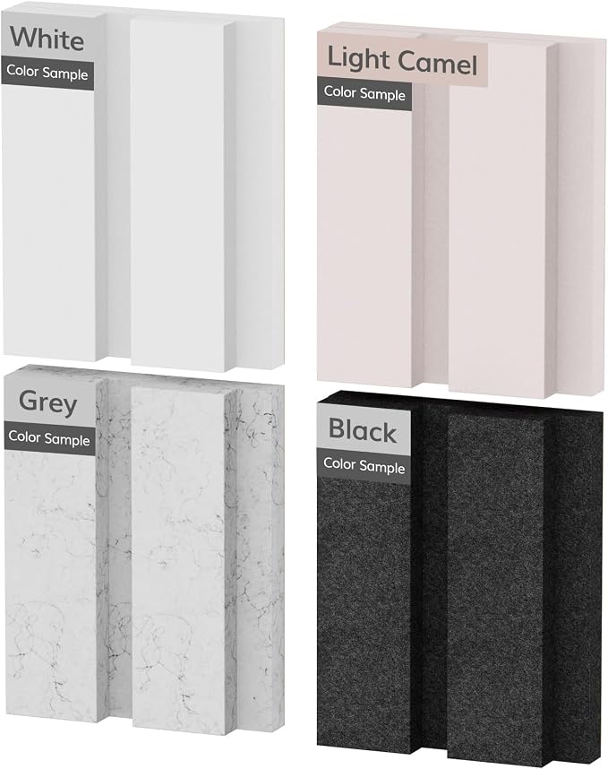 TONOR Bilayer Acoustic Panels Color Samples Pack, 3.86''x3.15''x0.72'' Adhesive by TONOR
