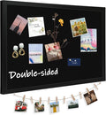 DOLLAR BOSS Large Black Cork Board Double-Sided Bulletin Board by DOLLARBOSS