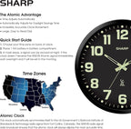 Sharp Glow in the Dark Atomic Analog Wall Clock - Image 5