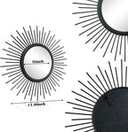 3 Set Sunburst Mirrors for Wall Decorative Metal Mirrors Small Mirror Sets - Image 6