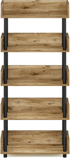Furinno TURN-N-TUBE 5-Tier Display Shelf, Storage Shelves, Book Shelf, Open - Image 6