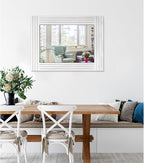 Rustic Wall Mirror, Rectangular Vintage Wood Framed Large Mirror - Image 2