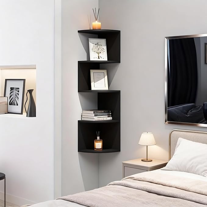 Corner Shelf Wall Mount, 5-Tier Floating Corner Bookshelf - Image 10