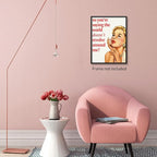 noxozoqm 70s Pink Sexy Women Poster Funky Funny Quote Wall Art Retro Housewife - Image 3
