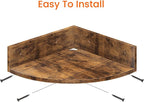 Homode Corner Shelf Wall Mount, 3 Tier Wood Wall Display Shelf, Storage - Image 8
