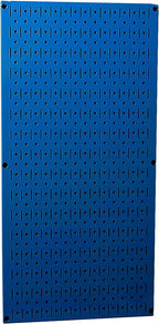 Wall Control Pegboard 32in x 16in Blue Metal Pegboard Tool Board Panel by Wall+Control