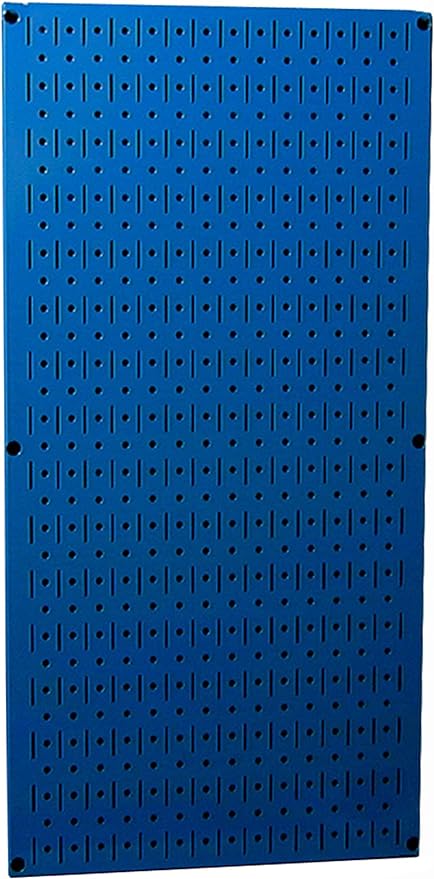 Wall Control Pegboard 32in x 16in Blue Metal Pegboard Tool Board Panel by Wall+Control