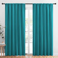 NICETOWN Living Room Curtains, Peacock Blue, 1 Pair, 70 x 84-inch, Home by NICETOWN