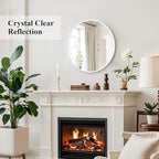 Fabuday White Round Mirror for Bathroom - Image 5