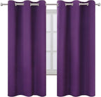 LEMOMO Purple Thermal Blackout Curtains/42 x 72 Inch/Set of 2 Panels Room - Image 2