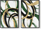 Framed Green Abstract Wall Art Set of 2 - Image 9