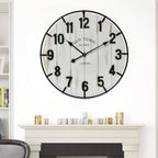 Large Old Town Farmhouse Wall Clock – 24 Inches Rustic Antique Wood - Image 2