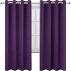 LEMOMO Purple Thermal Blackout Curtains/52 x 72 Inch/Set of 2 Panels Room - Image 2