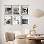 uniro Trendy Newspaper Wall Art Prints, Vintage Black & White Newspaper Wall - Image 2