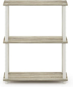 Furinno TURN-N-TUBE Storage Shelves, 3-Tier Book Shelf, Corner Shelf, Toolless - Image 5