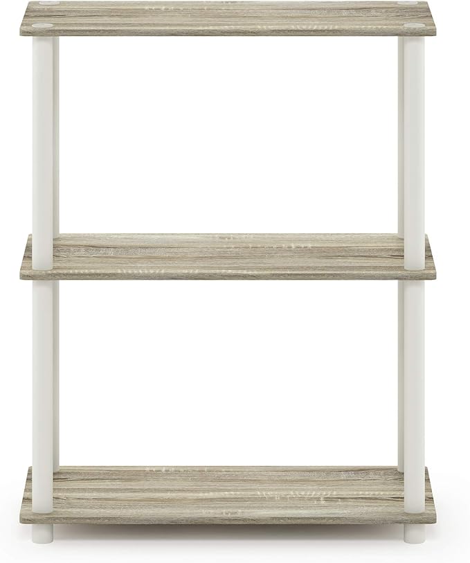 Furinno TURN-N-TUBE Storage Shelves, 3-Tier Book Shelf, Corner Shelf, Toolless - Image 5