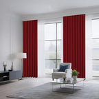CUCRAF Red Blackout Curtains 45 inch Length 2 Panels Set, Rod Pocket Room - Image 8