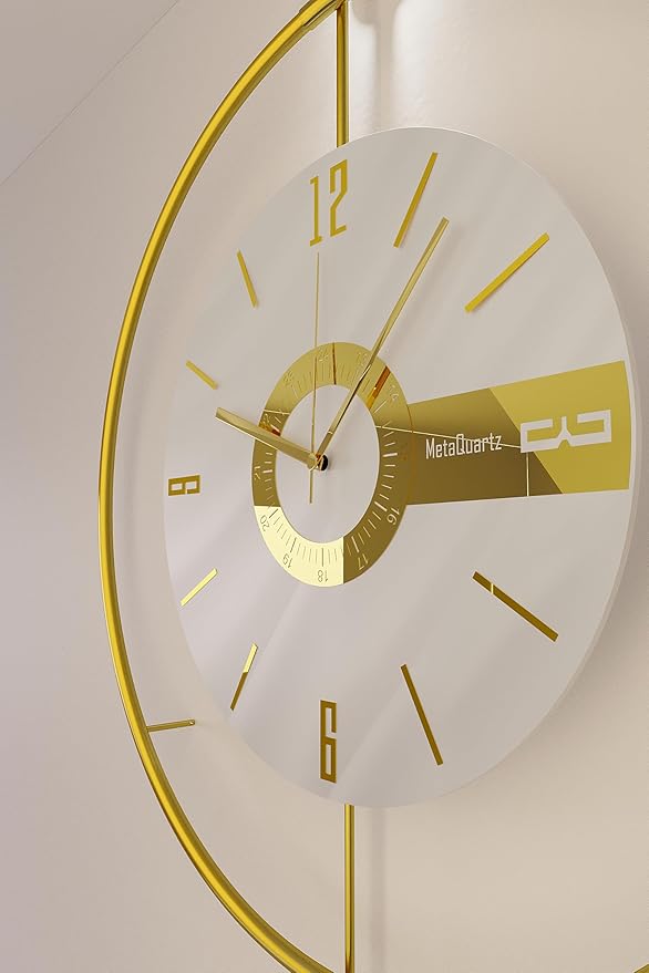 Large Luxury LED Backlit Wall Clock – Pendulum Roman Numeral Metal Ring - Image 6