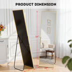Aluminum Frame Mirror, Free Standing Leaning Mirror Hanging Mounted Mirror - Image 5