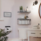 WOPITUES Floating Shelves for Wall Decor Sign, Bathroom Organizers and Storage - Image 6
