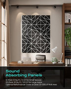 12-Pack Felt Acoustic Panels, Peel & Stick Sound Proof Foam Panels - Image 5