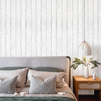 Abyssaly Peel and Stick Wallpaper 511.8"X 17.7" Thickened White Gray Wood - Image 4
