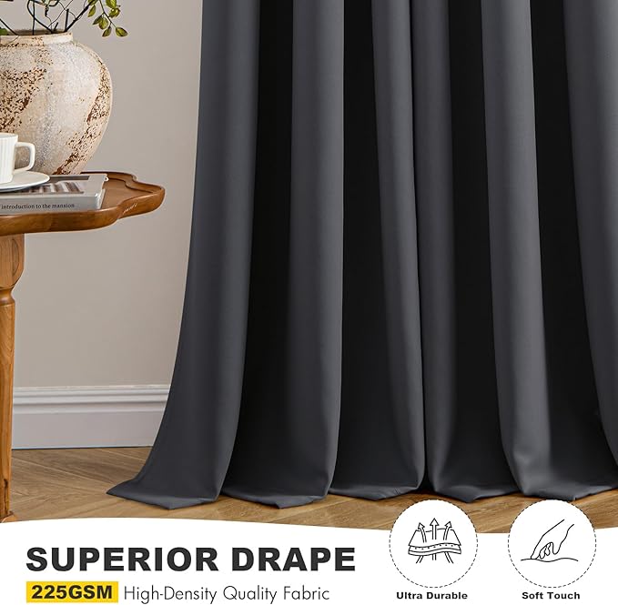 MIULEE Blackout Curtains for Bedroom Living Room 2 Panels, Thermal Insulated - Image 5
