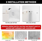 YOHOM No Drilling File Holder Wall Mails Magazines Organizer Adhesive Door Mount - Image 8
