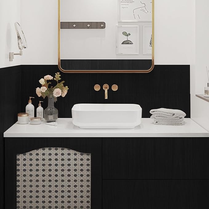Vinjiasin Black Wallpaper Wood Grain Contact Paper Peel and Stick Wall Paper - Image 6
