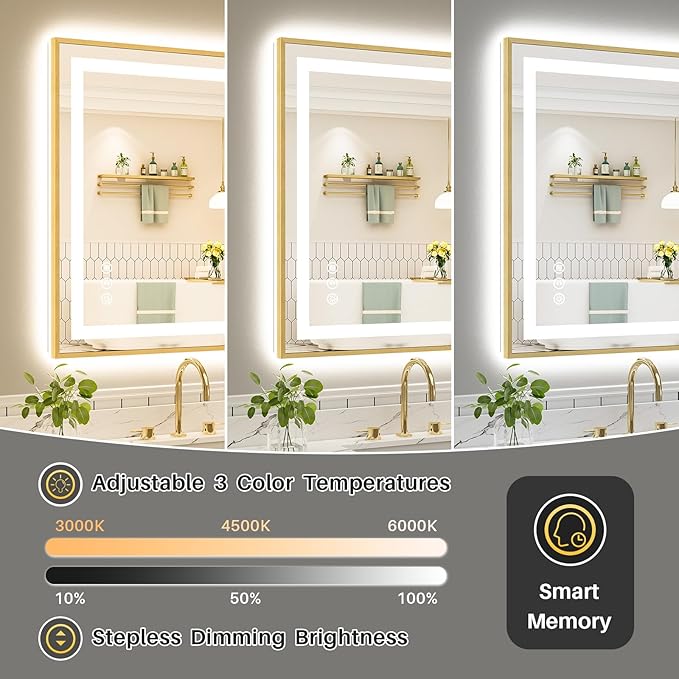 88x38 Inch LED Bathroom Mirror - Image 5