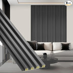OUZUGIE WPC Acoustic Slat Wall Paneling, Living Room, TV Background, Study Room by OUZUGIE