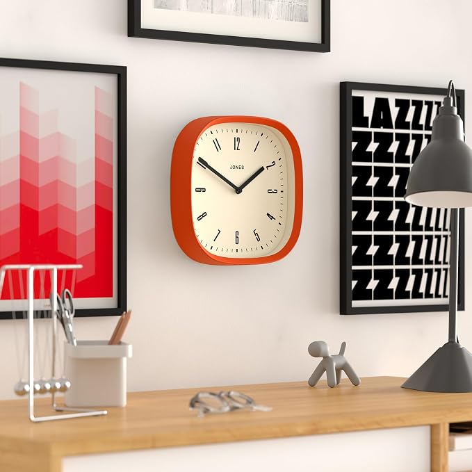 JONES CLOCKS® Marvel Wall Clock | Modern Retro Rounded Square Clock | 10 inch | - Image 6