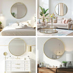 Circle Gold Mirror, Round Mirror 20 inch, Circle Wall Mirror Metal Frame - Image 6