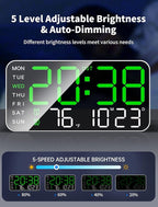 MASHI 8.4''Large Digital Wall Clock, Led Alarm Clock - Image 4
