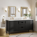 Gold Bathroom Mirror, 22x30 Brushed Gold Bathroom Mirror Beveled Edge, - Image 6