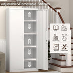 GREATMEET Metal Garage Storage Cabinets, Utility Cabinet - Image 6
