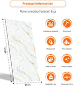 IZODEKOR Marble-Look Wall Panels – Set of 4, 47.24 × 23.62 inches – Alternative - Image 2