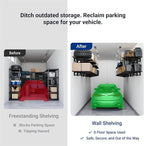 FLEXIMOUNTS 2-Pack 2x4ft 24-inch-by-48-inch Wall Shelf Garage Storage Rack Wall - Image 8