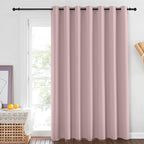 NICETOWN Baby Pink Curtains for Nursery, Sliding Glass Door Grommet Thermal - Image 2