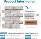 COMSTICKC 3D Faux Brick Wall Panels Peel and Stick, Small Size Self Adhesive - Image 3