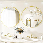 VooBang Round Mirror 19.6" Black Wall Mounted Circle Mirrors Vanity Mirror - Image 8