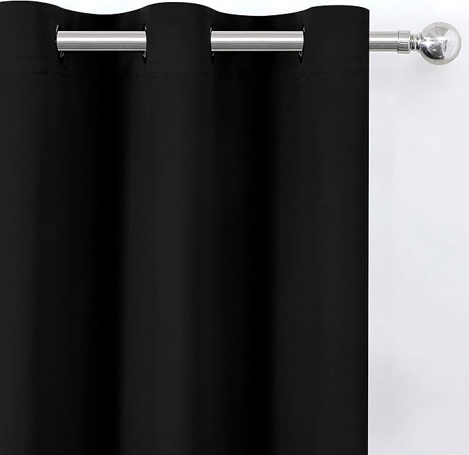 LEMOMO Black Thermal Blackout Curtains/38 x 63 Inch/Set of 2 Panels Room - Image 7