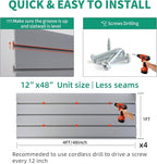 FRAYSCENT Slat Wall Paneling Garage Slat Wall Storage Systems Slatwall Panels - Image 5