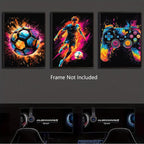 BGFCE Canvas Wall Art Poster Decor, Paintings Art Game Controller Color Splash - Image 7