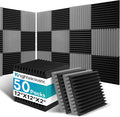 50 Pack Sound Proof Foam Panels by Knightsacoustic