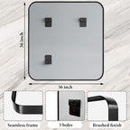 36 Inch Brushed Nickel Bathroom Mirrors - Image 4